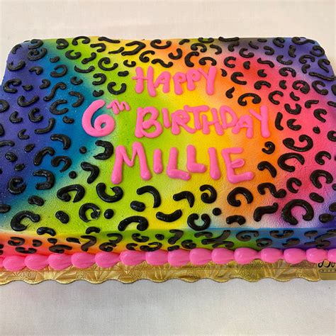 Rainbow Leopard Cake - Dorothy Ann Bakery & Cafe