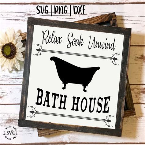 Bathroom Sign Svg Farmhouse Bathroom Svg Bathroom Svg - Etsy