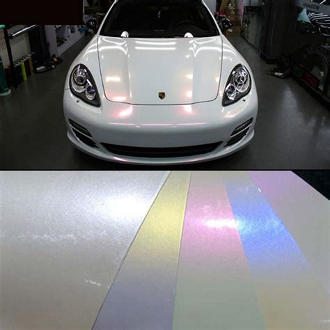 Best Wrap - Car Metallic Pearl Gloss White Vinyl Chameleon Film Sticker Air Free #Unbranded ...