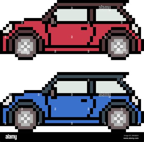 vector pixel art car isolated Stock Vector Image & Art - Alamy