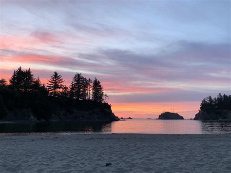 Sunset at, of all places, Sunset Bay. The beginning of a great weekend : r/oregon