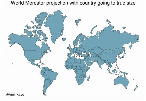 Mercator Misconceptions: Clever Map Shows the True Size of Countries