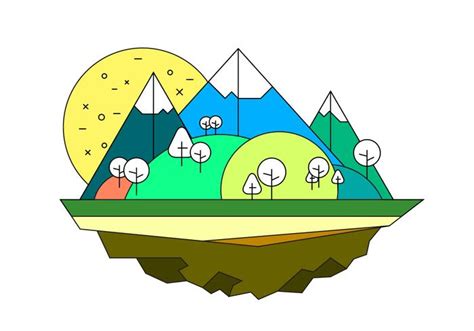 Landscape Island Vector Illustration 127533 Vector Art at Vecteezy