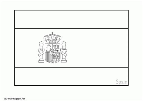 Flag Of Spain Coloring Page Flag Spain Coloring Spanish Color Number Numbers Pages Printable ...