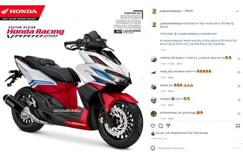 Foto : Modifikasi Digital Honda Vario 160 Racing Edition