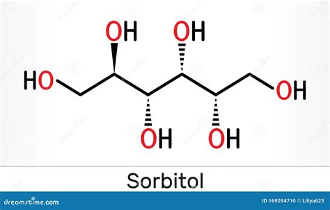 Sorbitol, Glucitol, Chemical Formula And Skeletal Structure Cartoon Vector | CartoonDealer.com ...