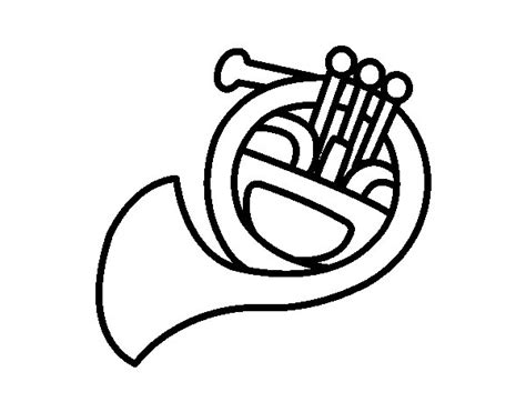 French Horn Drawing at GetDrawings | Free download