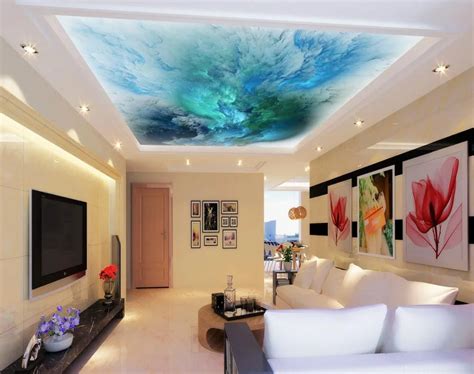 Clouds flowing color ceiling frescoes photo wall murals wallpaper 3d ceiling murals wallpaper-in ...