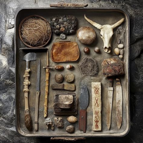 Viking burial rituals depicting grave goods and ceremonial practices | Premium AI-generated image