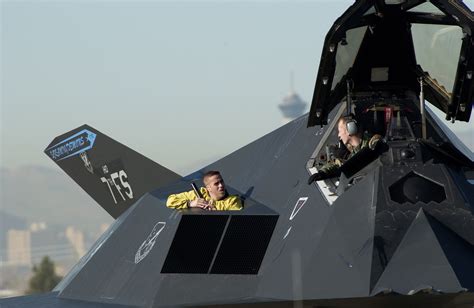 Did you find it? Airman inside the F-117 engine access. [3008x1960] : r ...