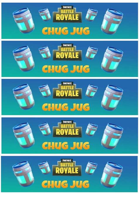 Chug Jug Fortnite | Birthday party printables free, Birthday party planning, Par… | Birthday ...