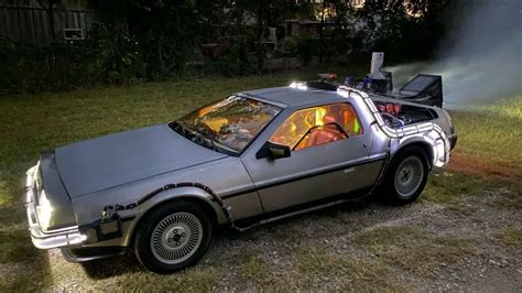 Delorean Time Machine Replica signed by "Doc Brown" Christopher Lloyd ...