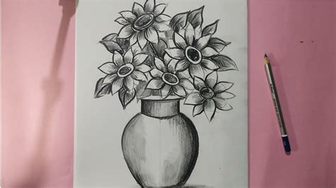 flower pot drawing