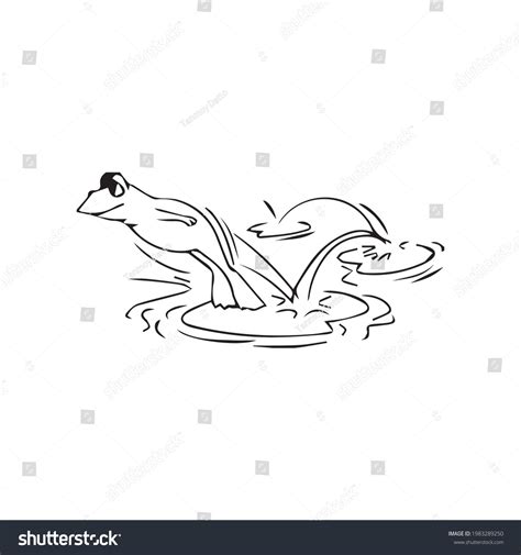 Coloring Page Frog Line Art Stock Vector (Royalty Free) 1983289250 ...