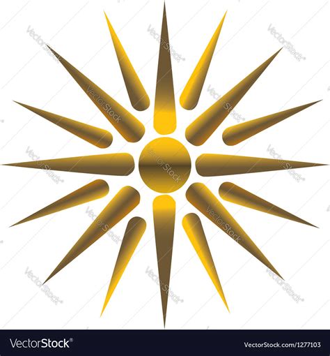 Golden sun Royalty Free Vector Image - VectorStock