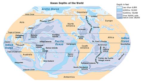 World Ocean Depth Map