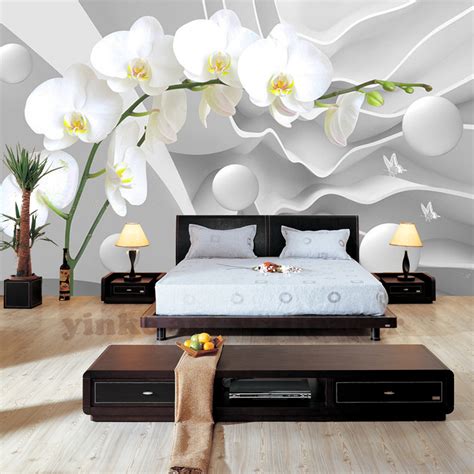 Bedroom Three D Wallpaper / Custom 3d Mural Wall Paper Three Dimensional Large Mural Wallpaper ...