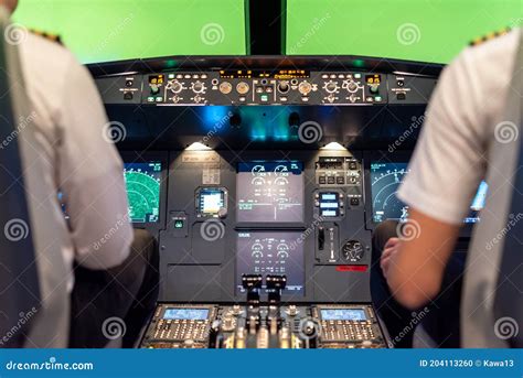 Illuminated Cockpit of Flight Simulator for the Training of the Pilots ...