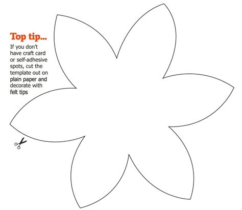 Flower Pattern Cut Out Template | Flower template, Paper flower template, Flower templates ...