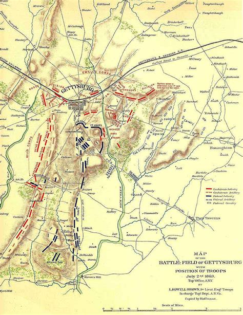 Gettysburg Battlefield map July 2 1863 - Gettysburg PA • mappery