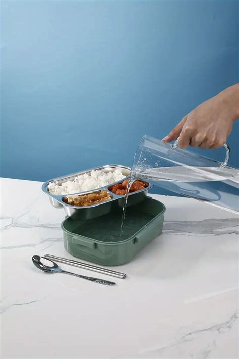 304 Stainless Steel Insulated Lunch Box Compartments Large - Temu