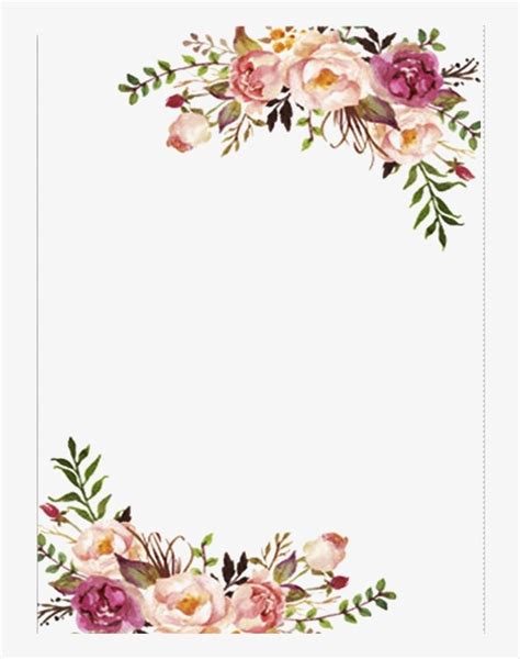 Download @çikolatadenizi - Floral Wedding Invitation Border PNG image for free. Search ...