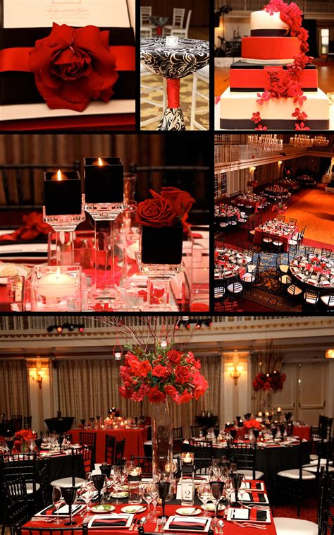 Red and Black wedding | Red wedding theme, Black wedding themes, Wedding decorations