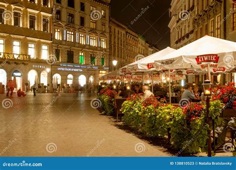 Main Square Cafes in Krakow Editorial Stock Photo - Image of cafe, polish: 138810523