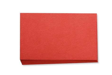 Premium Photo | Blank red card on white