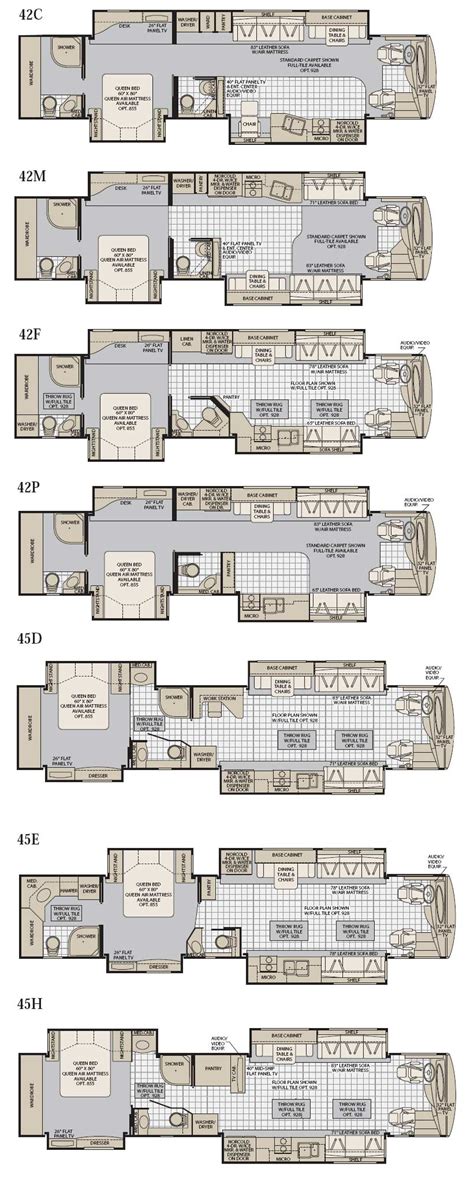 American Coach American Eagle luxury motorcoach floorplans - large picture