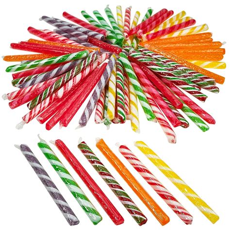 Kicko 4.75” Old Fashioned Candy Stick - 72 Piece of Fruit-Flavored Suckers for Party Favors ...