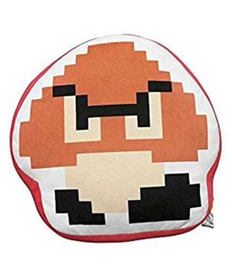 Super Mario Bros Goomba 8 Bit Plush Pillow Little Buddy - ToyWiz