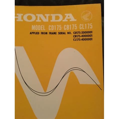 HONDA CD175 CB175 CL175 K3 PARTS MANUAL-