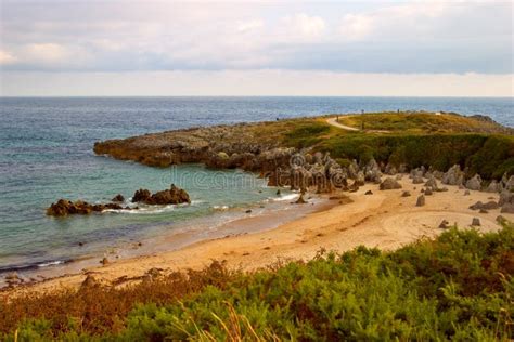 Llanes Beach. Spain stock photo. Image of bluff, formation - 709802