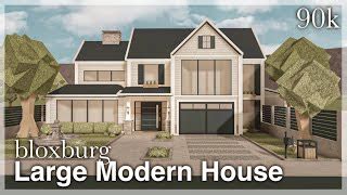 Bloxburg - Modern Suburban House Speedbuild (exterior)