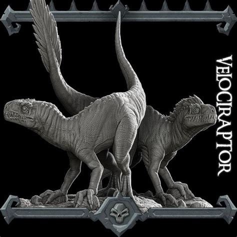 VELOCIRAPTORS Miniature All Sizes Dungeons and Dragons Pathfinder War Gaming - Etsy