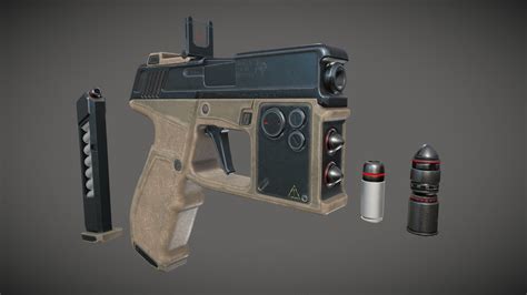 Sci-Fi Pistol - Download Free 3D model by Andrei Milin (@milinam2002) [fab28ae] - Sketchfab