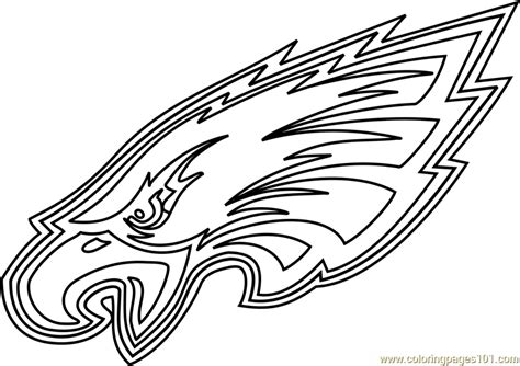 Philadelphia Eagles Logo Coloring Page for Kids - Free NFL Printable Coloring Pages Online for ...