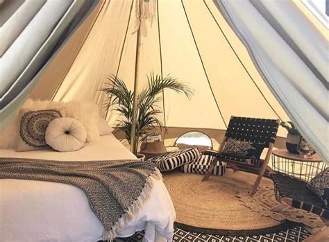 #campingtentswithrooms | Tent glamping, Bell tent glamping, Bell tent interior