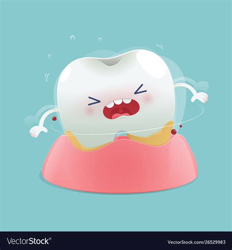 Cartoon loose teeth Royalty Free Vector Image - VectorStock