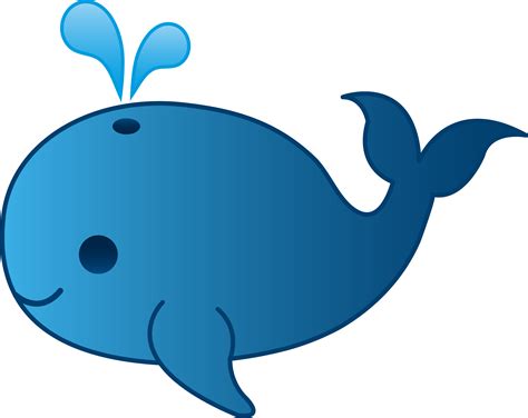 Little Blue Whale Clip Art - Free Clip Art