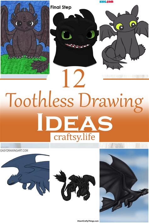 12 Toothless Drawing Ideas For Cartoonist Lovers - Craftsy