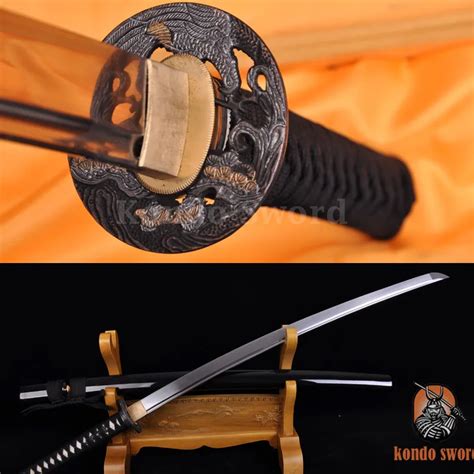 Japanese Samurai Battle Ready Sword 1060 High Carbon Steel Katanas Eagle Tsuba-in Swords from ...