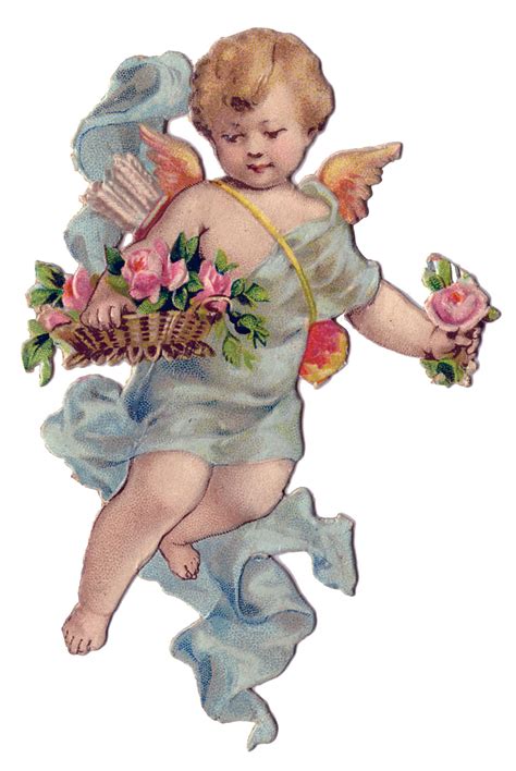 Vintage Valentine's Day Clip Art - Sweet Cherub - The Graphics Fairy