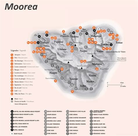 Moorea Tourist Map - Ontheworldmap.com