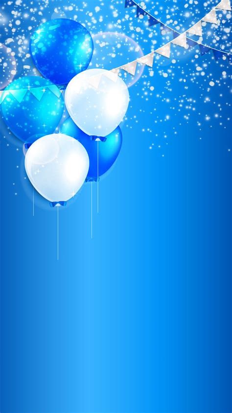 Balloon Birthday Blue Triangle Pull The Flag H5 Background | Birthday background images, Happy ...