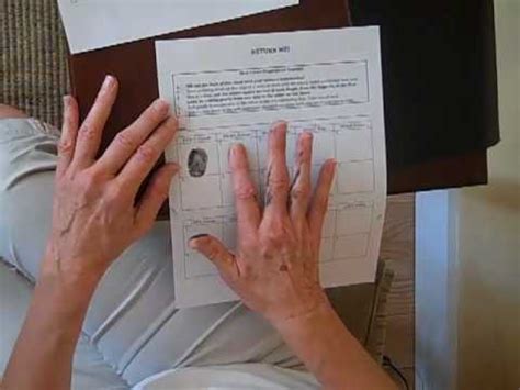 How to print hands and fingerprints, Ink Method - YouTube