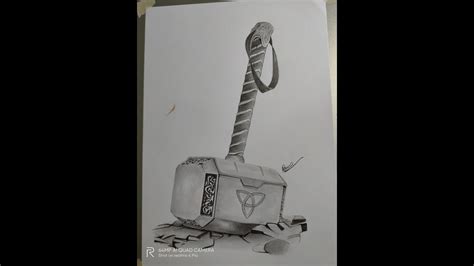 Drawing simple thor hammer (mjolnir) | AVENGERS | - YouTube