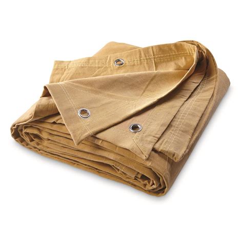 Canvas Tarp, 17 oz., Tan - 704005, Tarps at Sportsman's Guide