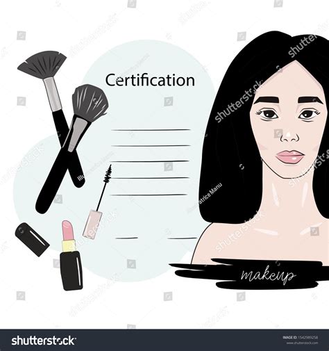 Certificate Makeup Artist Education Makeup School Stock Vector (Royalty Free) 1542989258 ...